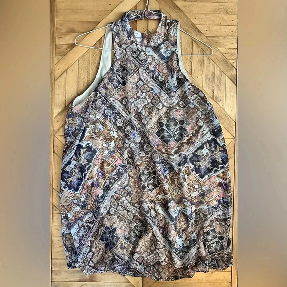 Show Me Your Mumu V-Right Back Babes of Babylon Mini Dress Multicolored Size L - Picture 3 of 5